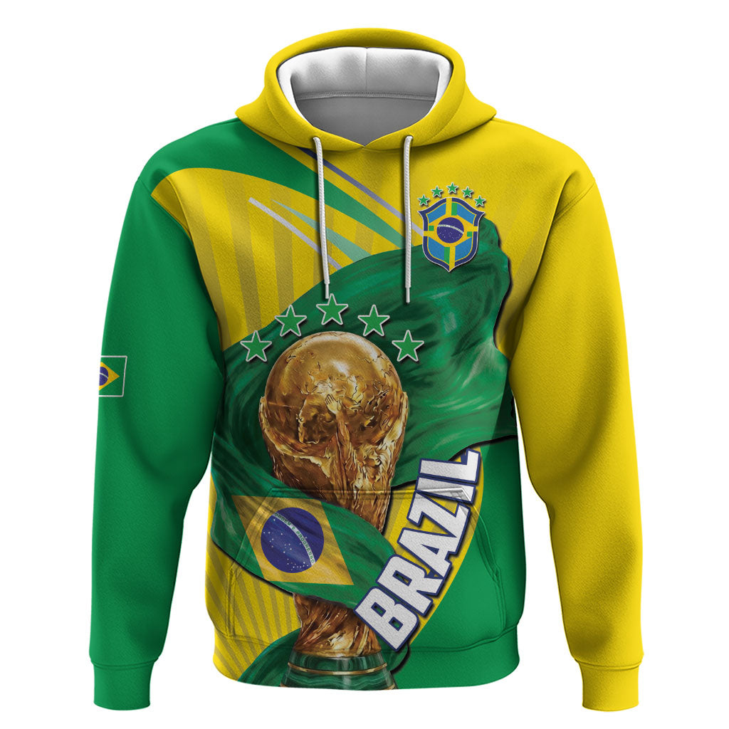 Personalized Brazil Football 2026 Hoodie Born for Glory Let Champions Rise