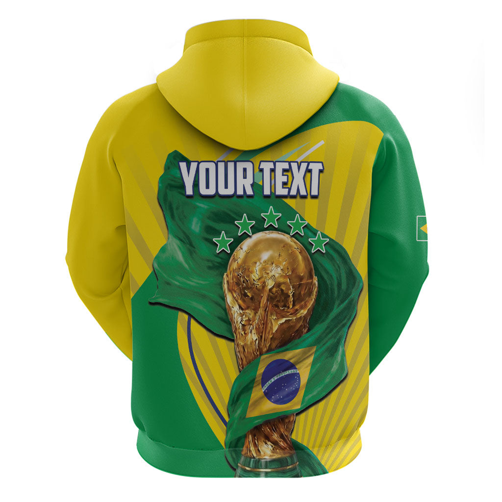 Personalized Brazil Football 2026 Hoodie Born for Glory Let Champions Rise