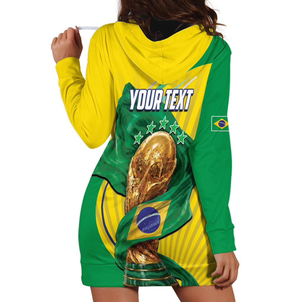 Personalized Brazil Football 2026 Hoodie Dress Born for Glory Let Champions Rise