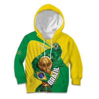 Personalized Brazil Football 2026 Kid Hoodie Born for Glory Let Champions Rise