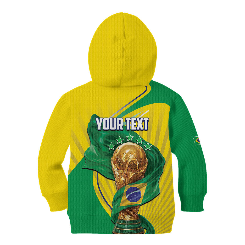Personalized Brazil Football 2026 Kid Hoodie Born for Glory Let Champions Rise
