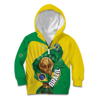 Personalized Brazil Football 2026 Kid Hoodie Born for Glory Let Champions Rise