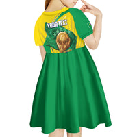 Personalized Brazil Football 2026 Kid Short Sleeve Dress Born for Glory Let Champions Rise