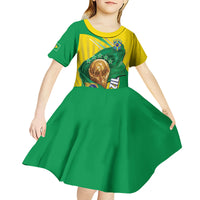 Personalized Brazil Football 2026 Kid Short Sleeve Dress Born for Glory Let Champions Rise