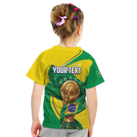 Personalized Brazil Football 2026 Kid T Shirt Born for Glory Let Champions Rise