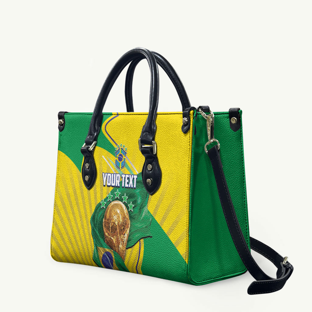 Personalized Brazil Football 2026 Leather Bag Born for Glory Let Champions Rise