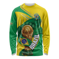 Personalized Brazil Football 2026 Long Sleeve Shirt Born for Glory Let Champions Rise