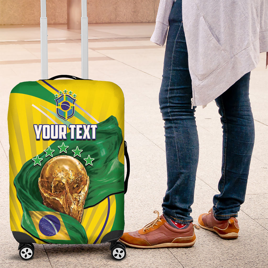 Personalized Brazil Football 2026 Luggage Cover Born for Glory Let Champions Rise