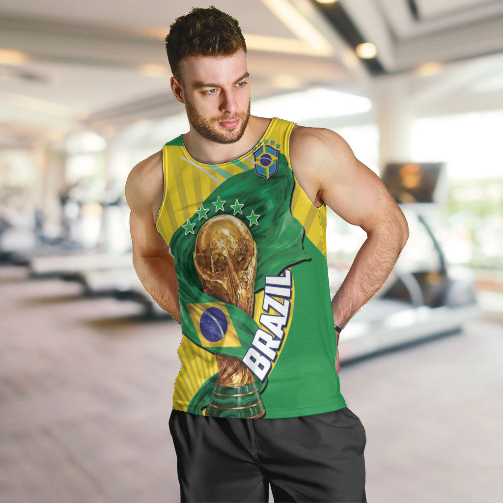 Personalized Brazil Football 2026 Men Tank Top Born for Glory Let Champions Rise