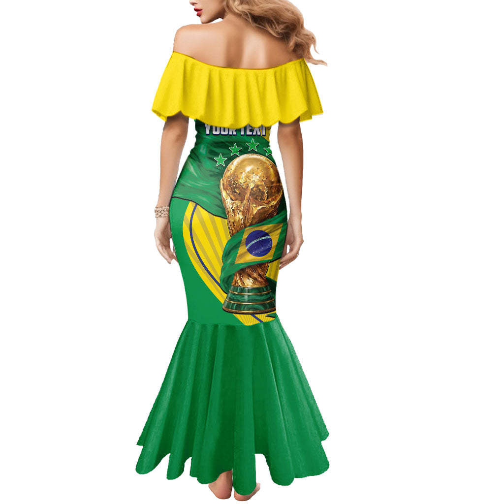 Personalized Brazil Football 2026 Mermaid Dress Born for Glory Let Champions Rise