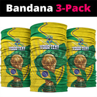 Personalized Brazil Football 2026 Neck Gaiter Born for Glory Let Champions Rise