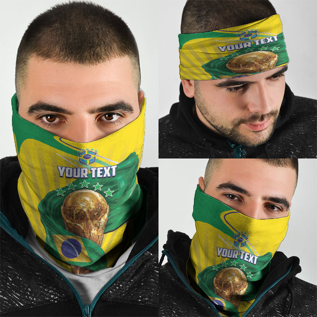 Personalized Brazil Football 2026 Neck Gaiter Born for Glory Let Champions Rise