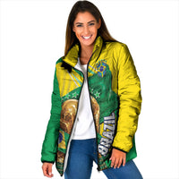 Personalized Brazil Football 2026 Padded Jacket Born for Glory Let Champions Rise