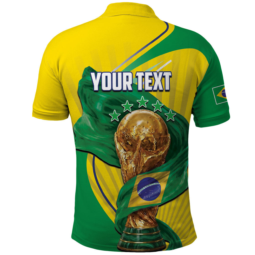 Personalized Brazil Football 2026 Polo Shirt Born for Glory Let Champions Rise