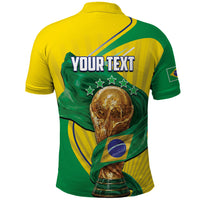 Personalized Brazil Football 2026 Polo Shirt Born for Glory Let Champions Rise