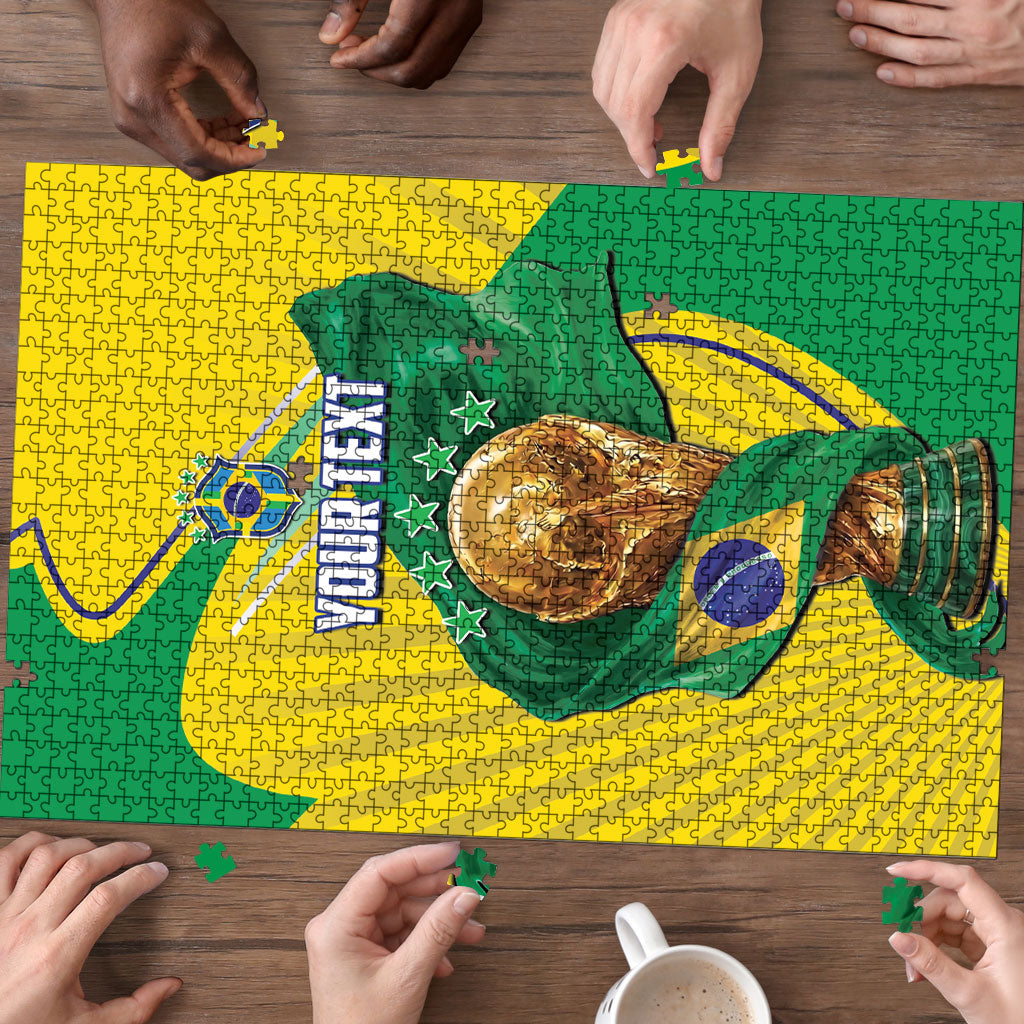 Personalized Brazil Football 2026 Puzzle Born for Glory Let Champions Rise