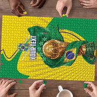 Personalized Brazil Football 2026 Puzzle Born for Glory Let Champions Rise