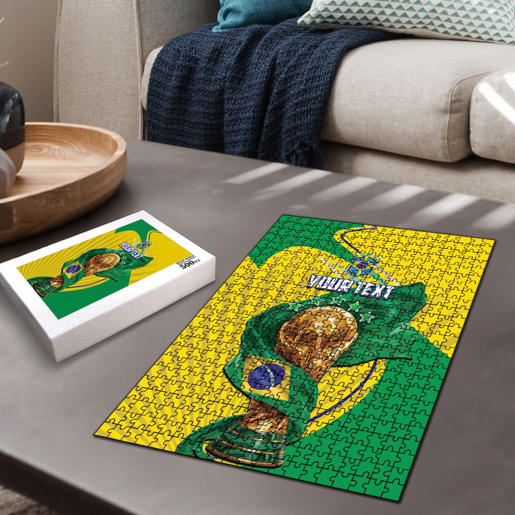Personalized Brazil Football 2026 Puzzle Born for Glory Let Champions Rise