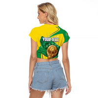 Personalized Brazil Football 2026 Raglan Cropped T Shirt Born for Glory Let Champions Rise