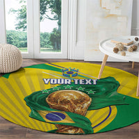 Personalized Brazil Football 2026 Round Carpet Born for Glory Let Champions Rise