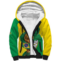 Personalized Brazil Football 2026 Sherpa Hoodie Born for Glory Let Champions Rise