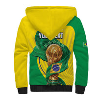 Personalized Brazil Football 2026 Sherpa Hoodie Born for Glory Let Champions Rise