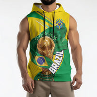 Personalized Brazil Football 2026 Sleeveless Hoodie Born for Glory Let Champions Rise