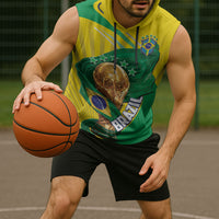 Personalized Brazil Football 2026 Sleeveless Hoodie Born for Glory Let Champions Rise