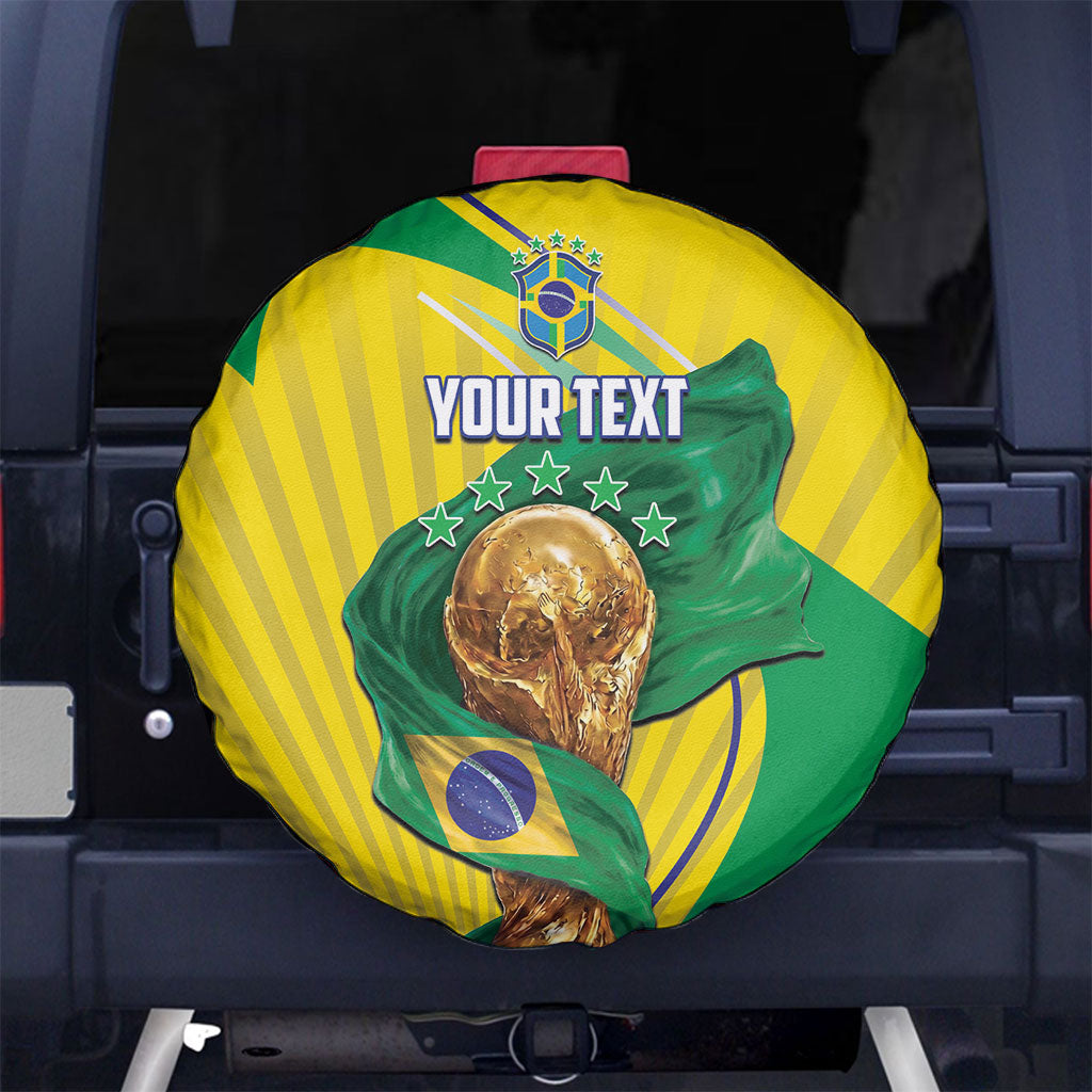 Personalized Brazil Football 2026 Spare Tire Cover Born for Glory Let Champions Rise