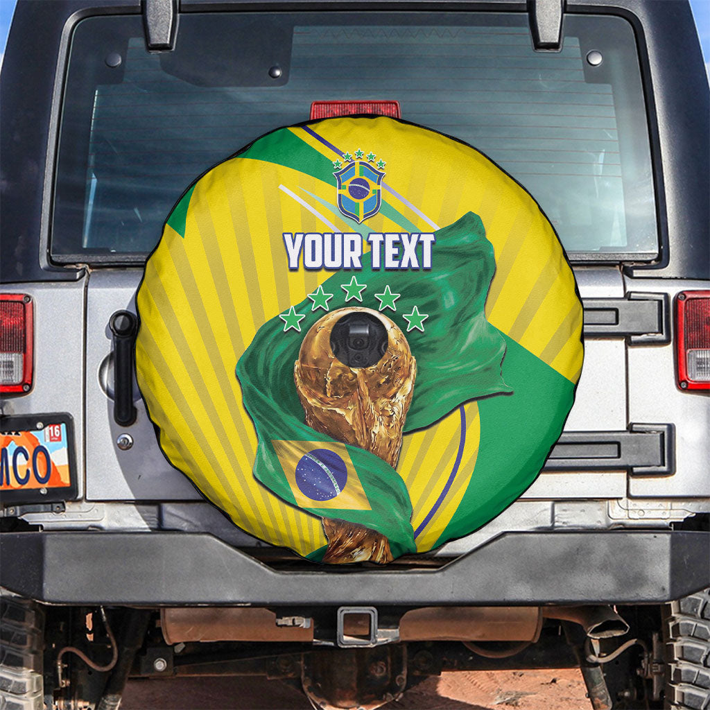 Personalized Brazil Football 2026 Spare Tire Cover Born for Glory Let Champions Rise