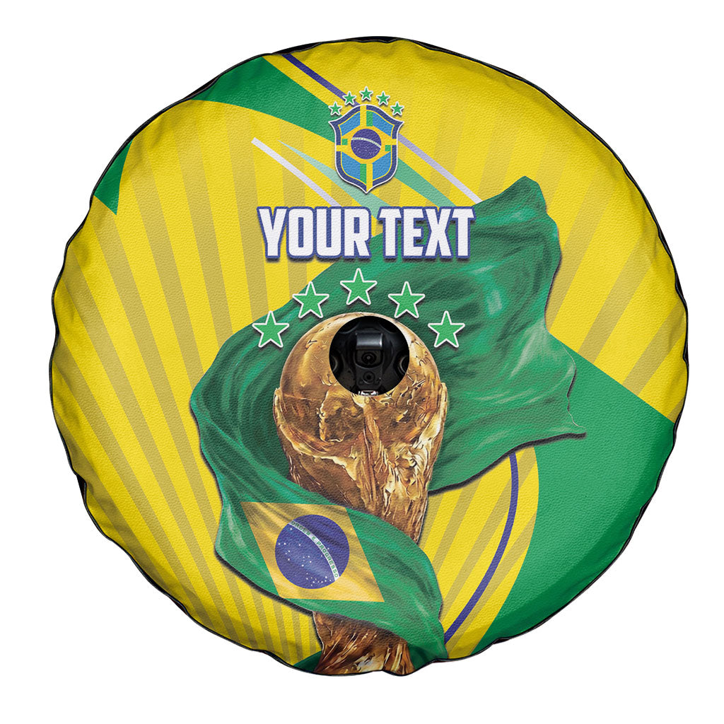 Personalized Brazil Football 2026 Spare Tire Cover Born for Glory Let Champions Rise