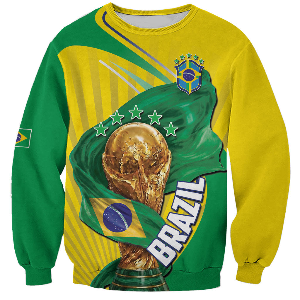 Personalized Brazil Football 2026 Sweatshirt Born for Glory Let Champions Rise