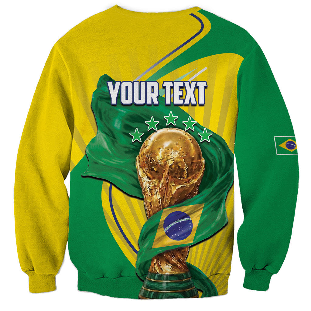 Personalized Brazil Football 2026 Sweatshirt Born for Glory Let Champions Rise