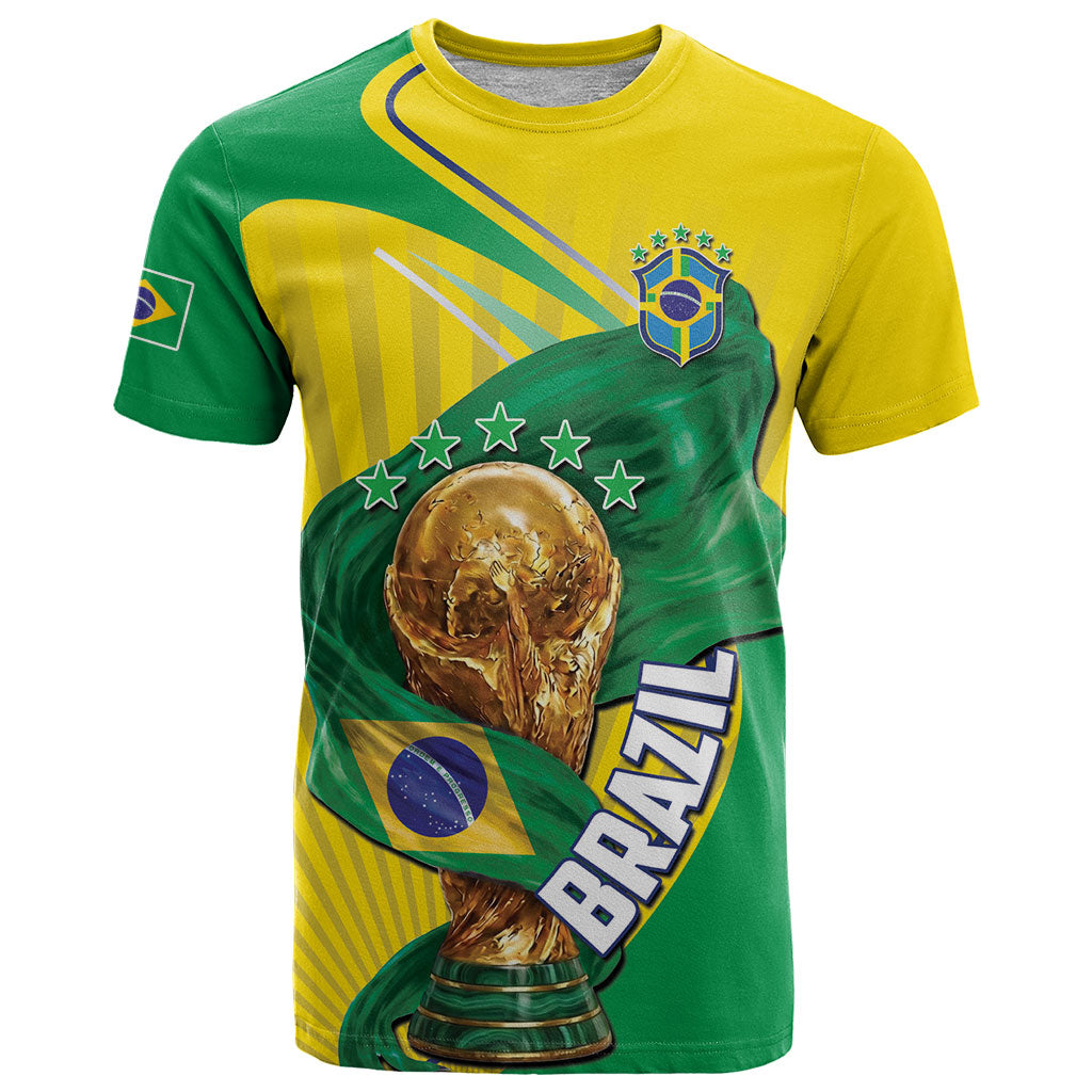 Personalized Brazil Football 2026 T Shirt Born for Glory Let Champions Rise