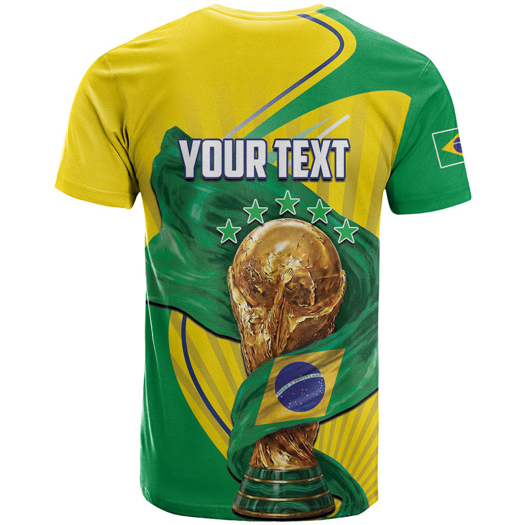 Personalized Brazil Football 2026 T Shirt Born for Glory Let Champions Rise