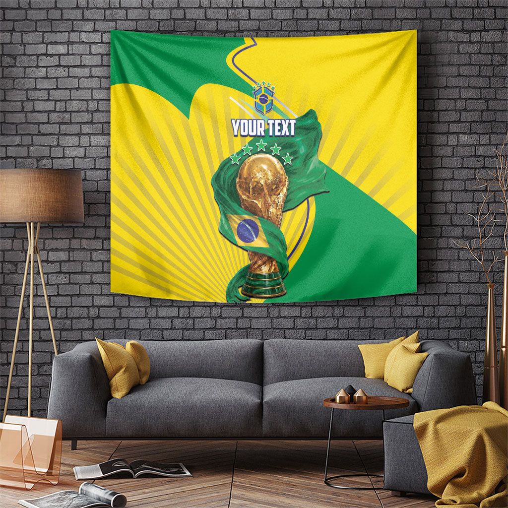 Personalized Brazil Football 2026 Tapestry Born for Glory Let Champions Rise