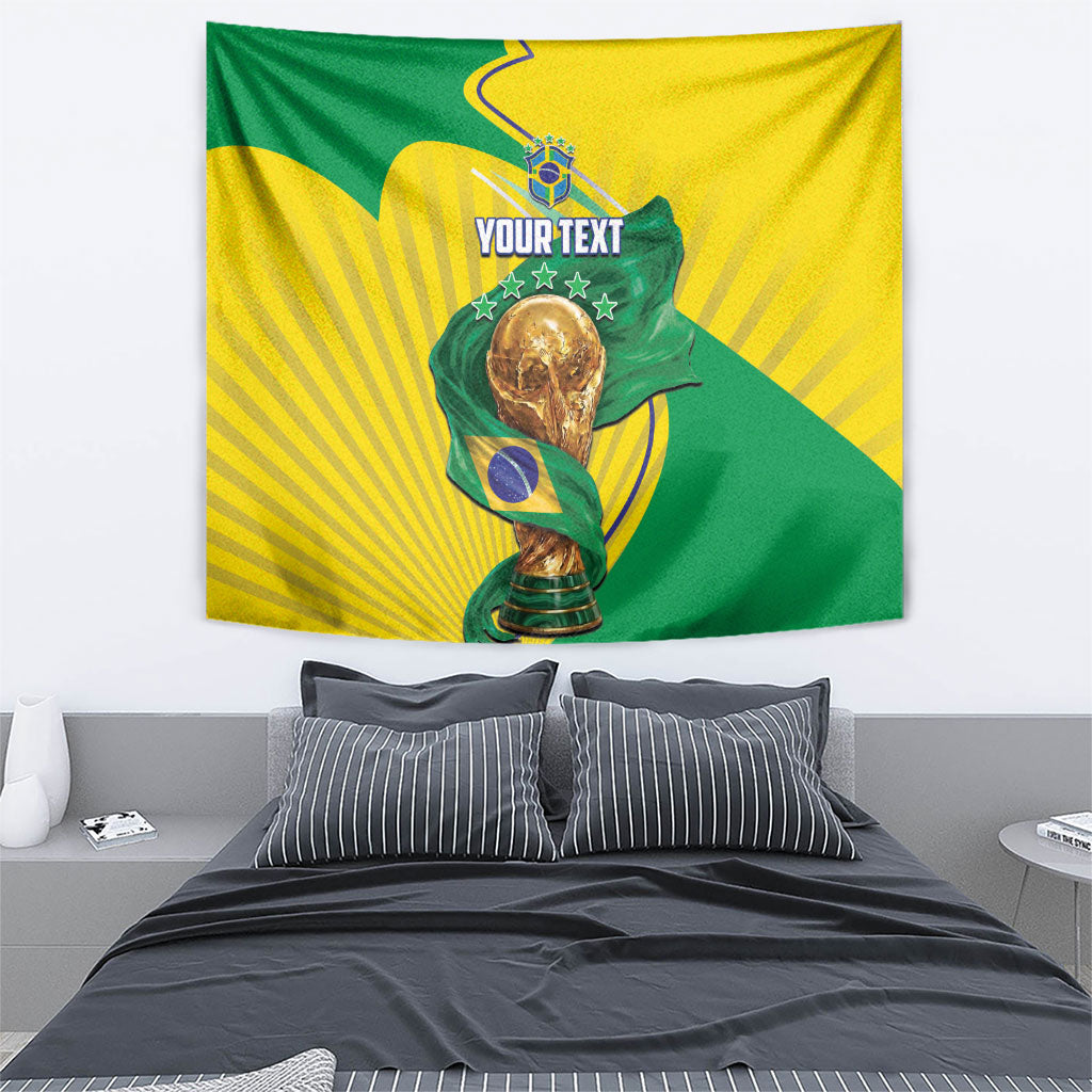 Personalized Brazil Football 2026 Tapestry Born for Glory Let Champions Rise
