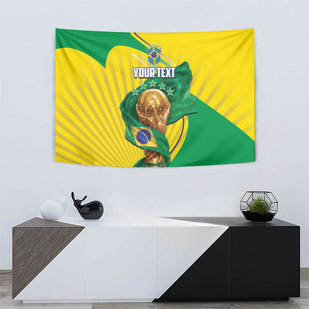 Personalized Brazil Football 2026 Tapestry Born for Glory Let Champions Rise