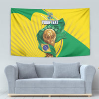 Personalized Brazil Football 2026 Tapestry Born for Glory Let Champions Rise