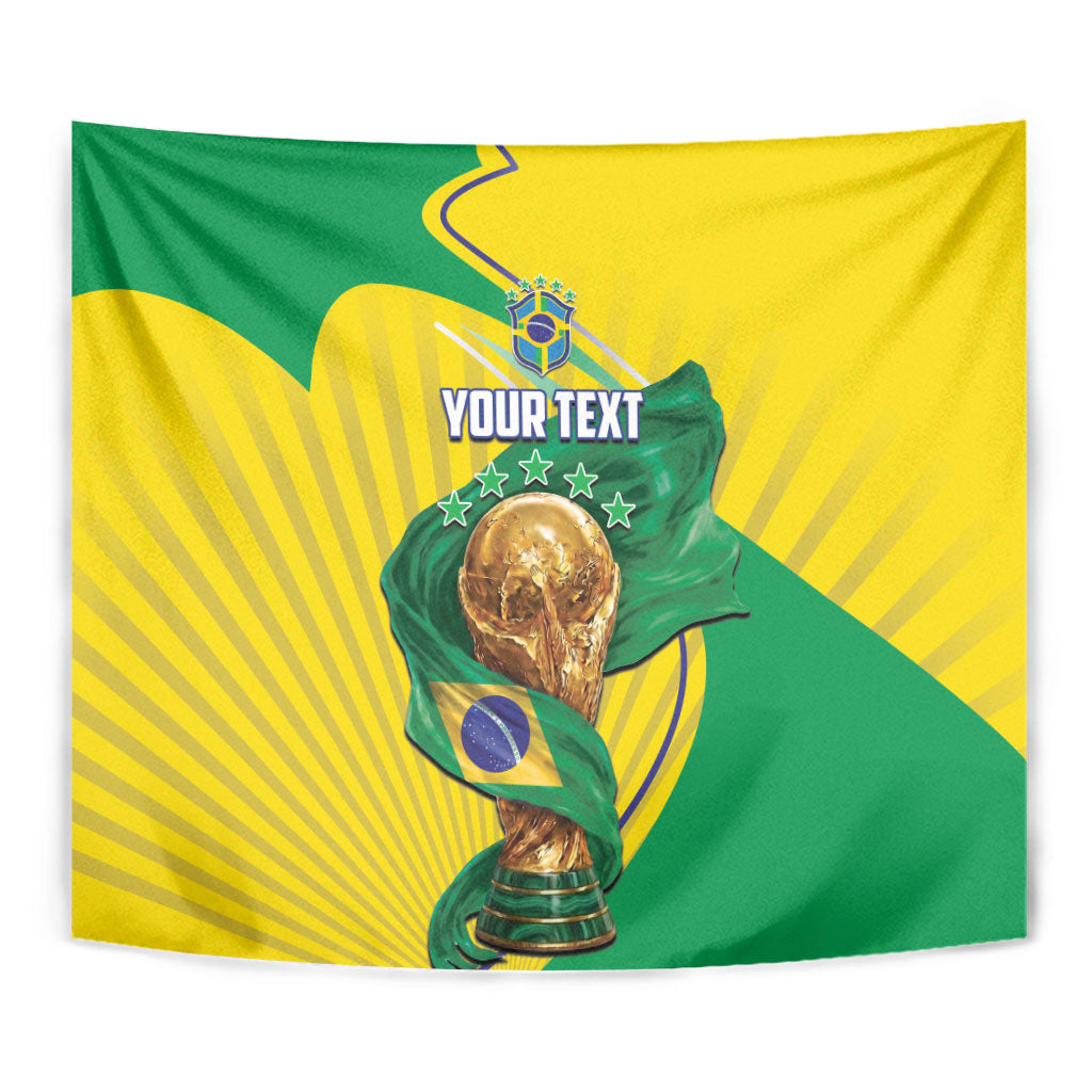 Personalized Brazil Football 2026 Tapestry Born for Glory Let Champions Rise