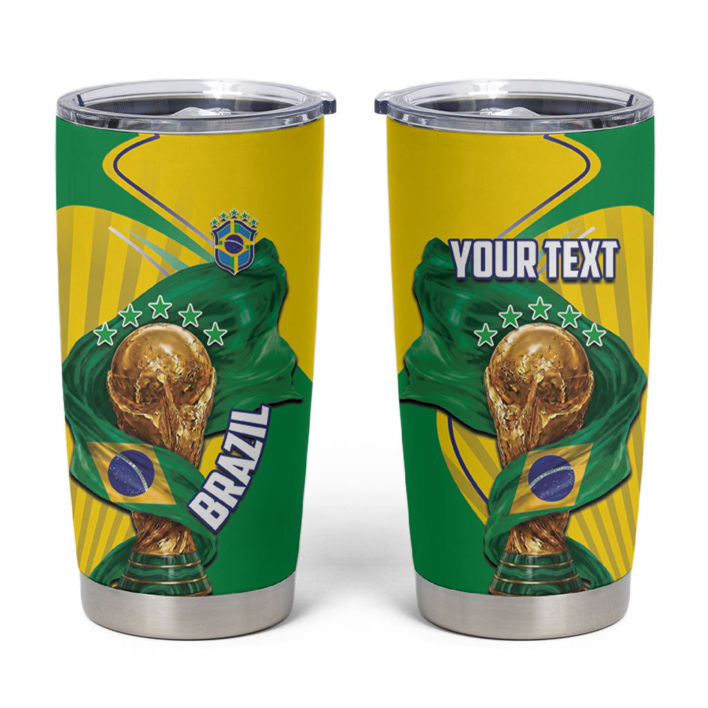 Personalized Brazil Football 2026 Tumbler Cup Born for Glory Let Champions Rise