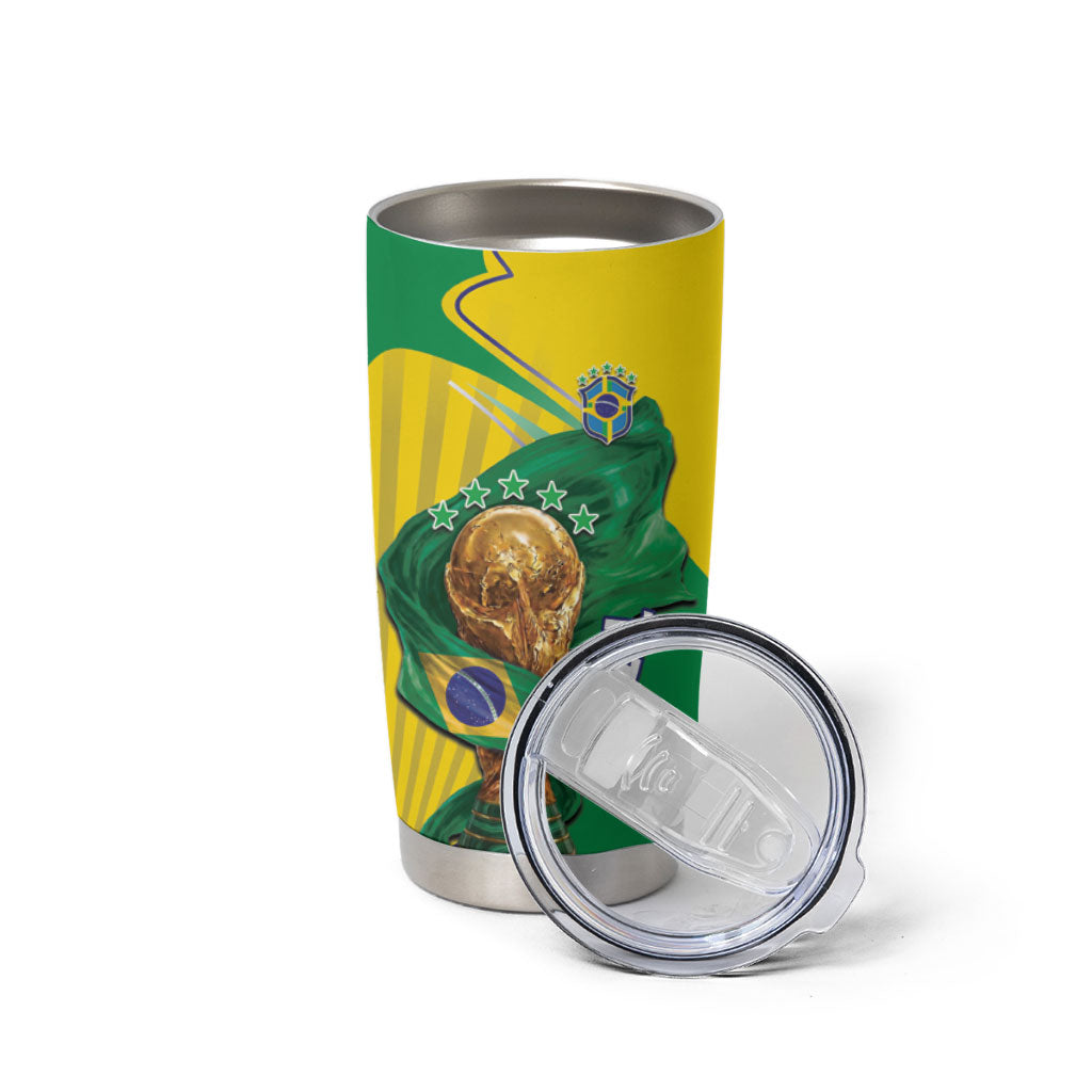 Personalized Brazil Football 2026 Tumbler Cup Born for Glory Let Champions Rise