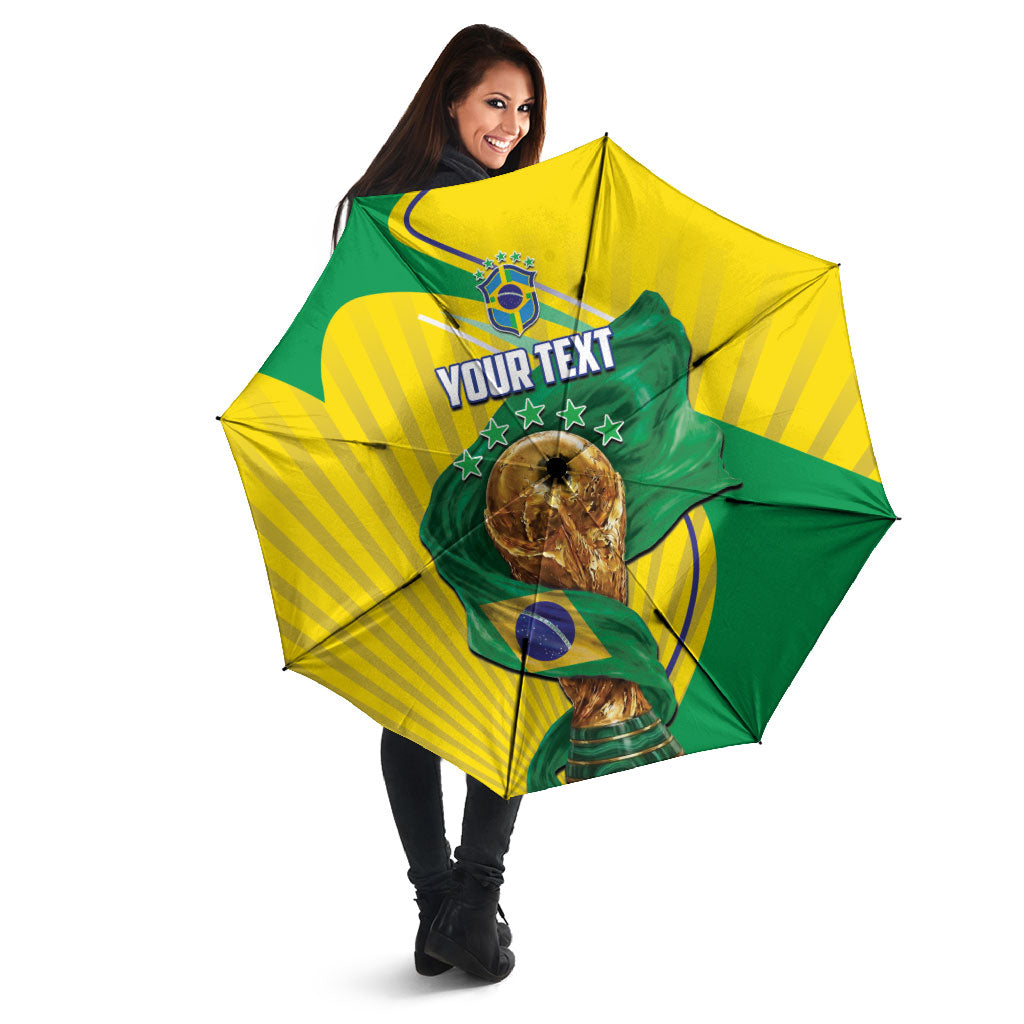 Personalized Brazil Football 2026 Umbrella Born for Glory Let Champions Rise