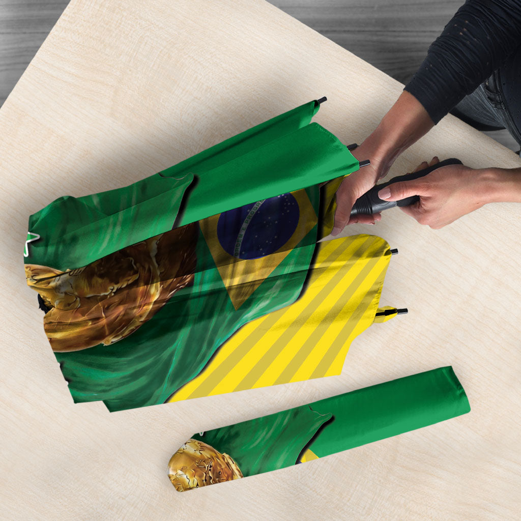 Personalized Brazil Football 2026 Umbrella Born for Glory Let Champions Rise