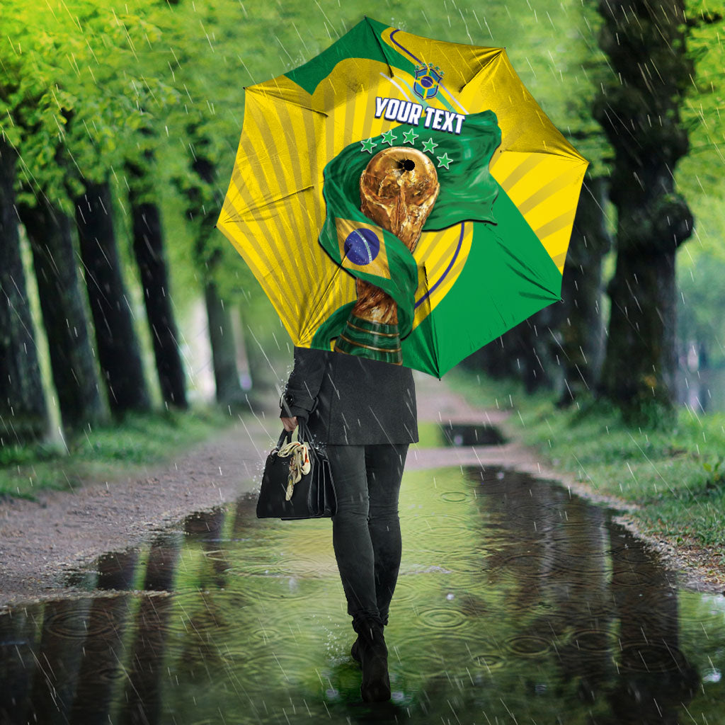 Personalized Brazil Football 2026 Umbrella Born for Glory Let Champions Rise