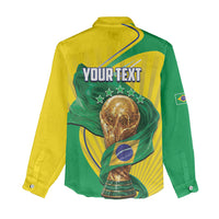 Personalized Brazil Football 2026 Women Casual Shirt Born for Glory Let Champions Rise