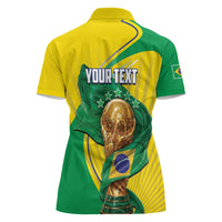 Personalized Brazil Football 2026 Women Polo Shirt Born for Glory Let Champions Rise