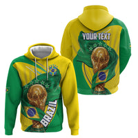 Personalized Brazil Football 2026 Zip Hoodie Born for Glory Let Champions Rise