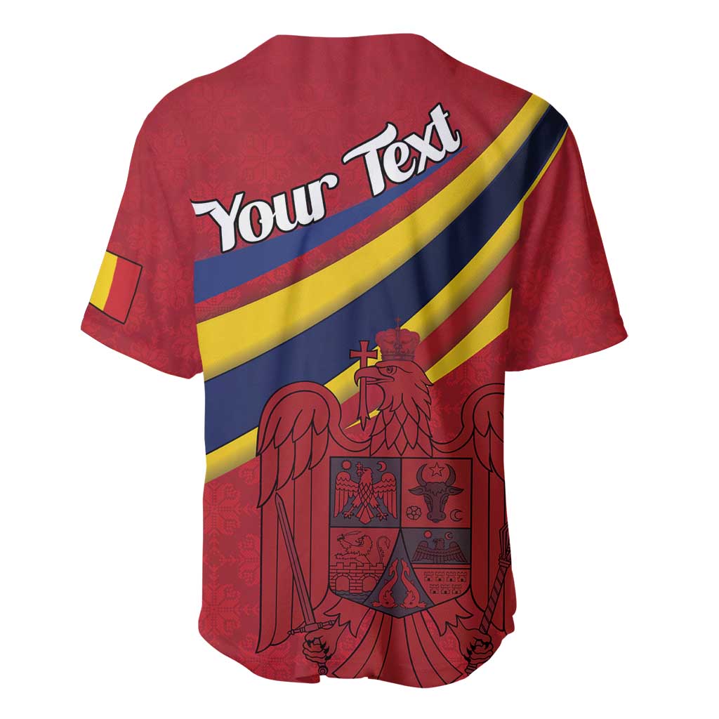 Personalized National Flag Of Romania Day Baseball Jersey Coat of arms