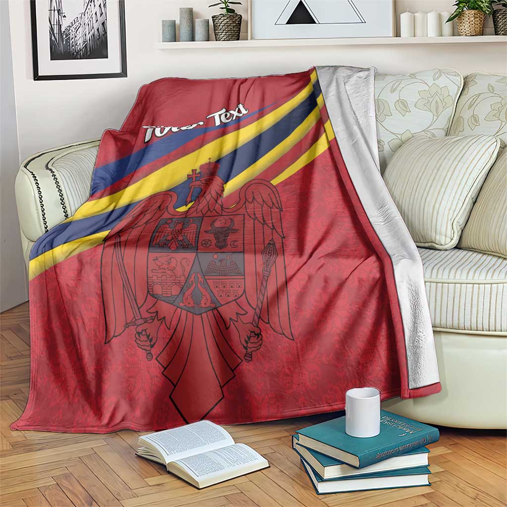 Personalized National Flag Of Romania Day Blanket Coat of arms